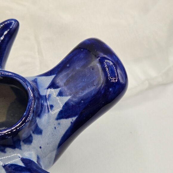 Vintage Signed Tonala-Style Mexican Pottery Bird Candle Holders  Hand-Painted 86 - Picture 12 of 15